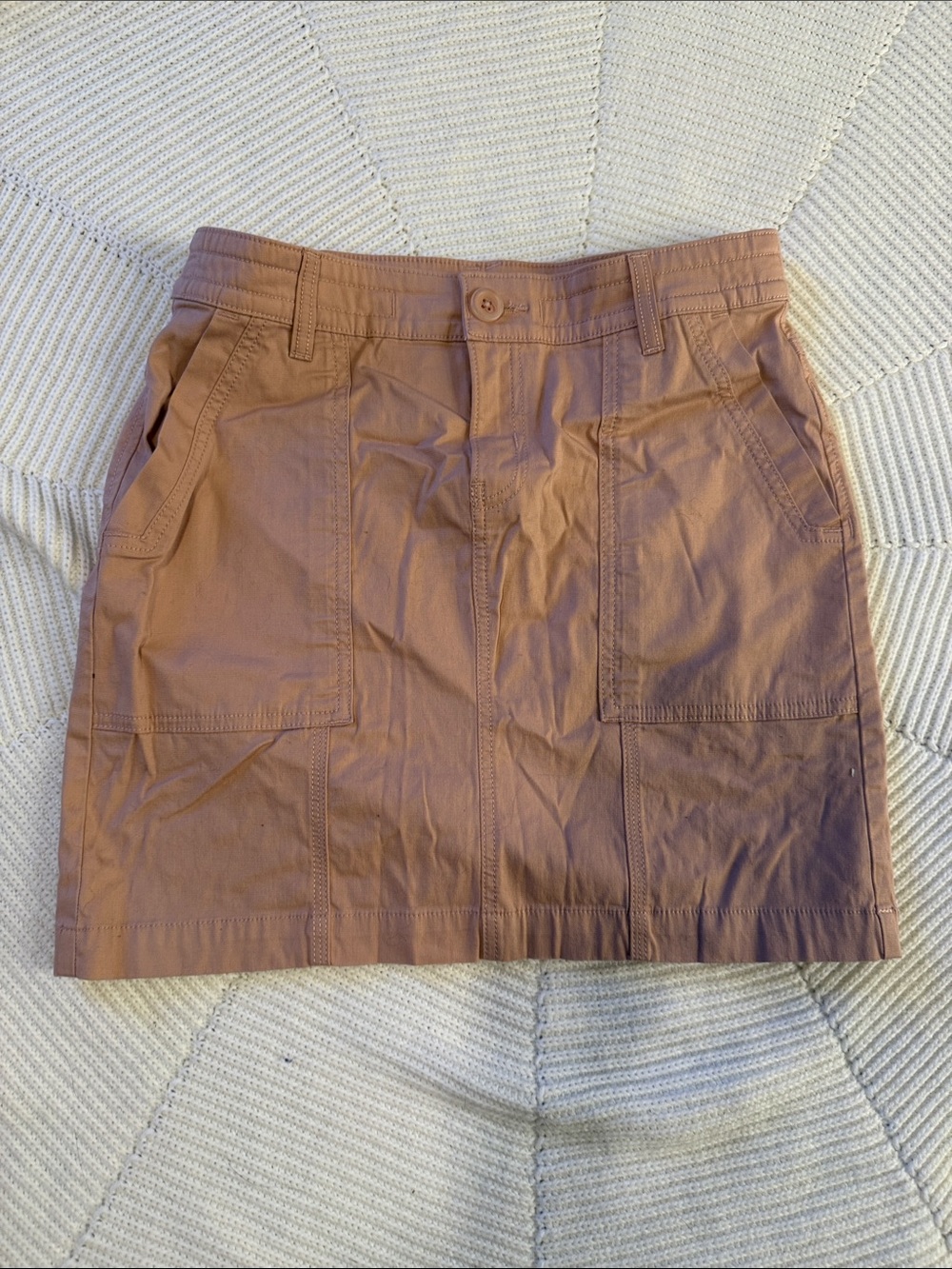 Prana Taupe Utility Mini Skirt with Patch Pockets